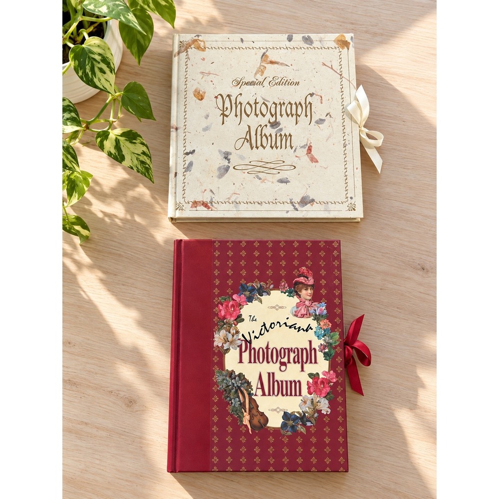 Vintage 1990s Victorian Photo Album Lot Robert Frederick Victoriana Ribbon Tie